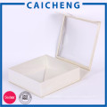 Customized fancy paper clear folding box with pvc window